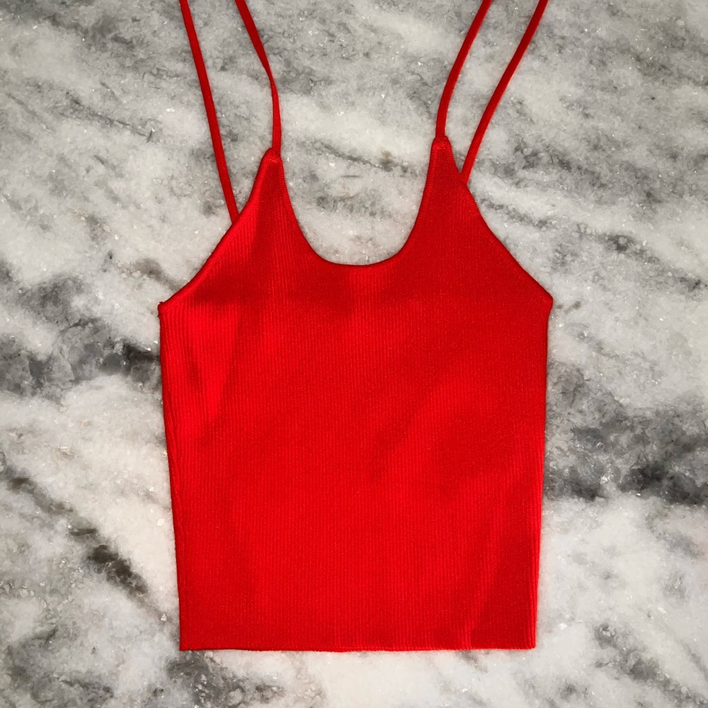 Zara Bold Red Camisole Top